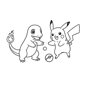 coloriage Salameche à imprimer pdf