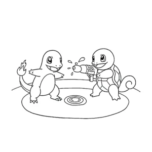 coloriage Salameche gratuit en ligne