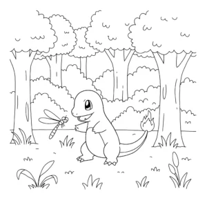 coloriage Salameche a colorier en ligne gratuitement
