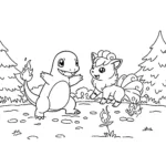 coloriage Salameche à imprimer pdf