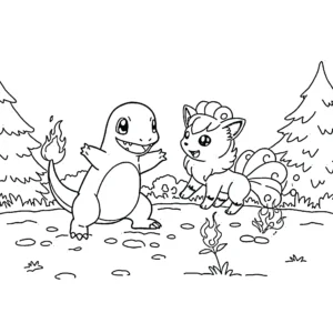 coloriage Salameche à imprimer pdf