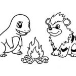 coloriage Salameche pour enfant a imprimer gratuit