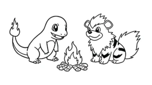 coloriage Salameche pour enfant a imprimer gratuit