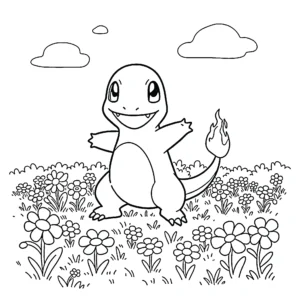 coloriage Salameche pour enfant de 6 ans