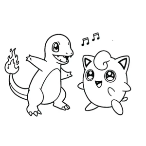 coloriage Salameche pour enfants à imprimer