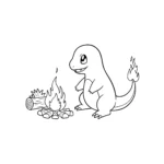 coloriage Salameche gratuit a imprimer
