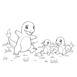 coloriage Salameche pour enfant de 10 ans