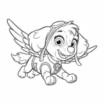 coloriage Skye en train de voler à imprimer