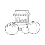 coloriage Tomate à imprimer pdf gratuit