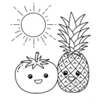 coloriage Tomate gratuit à imprimer