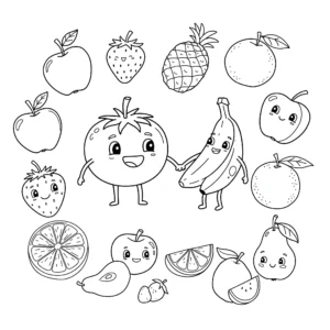 coloriage Tomate gratuit à imprimer
