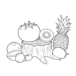 coloriage Tomate pour enfant à imprimer