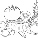 coloriage Tomate en ligne pour enfant