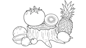 coloriage Tomate en ligne pour enfant