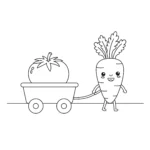 coloriage Tomate pour enfants à télécharger