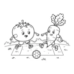 coloriage Tomate pour enfant de 5 ans