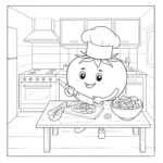 coloriage Tomate pour enfant gratuit