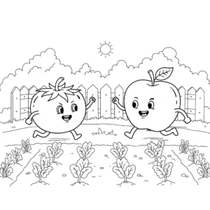 a imprimer coloriage Tomate gratuit