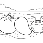 coloriage Tomate pour enfant a imprimer gratuit