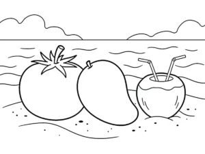 coloriage Tomate pour enfant a imprimer gratuit