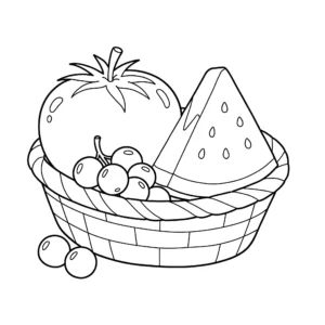 coloriage Tomate pour enfants à télécharger
