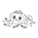 coloriage Tomate pour enfant de 2 ans