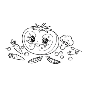 coloriage Tomate pour enfant de 2 ans