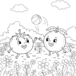 coloriage Tomate a telecharger
