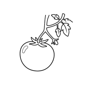 coloriage Tomate à imprimer pour enfant de 3 ans