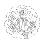 coloriage Assomption pour enfants a imprimer
