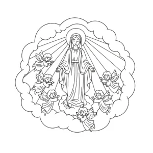 coloriage Assomption pour enfants a imprimer