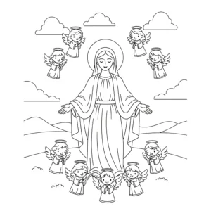 coloriage Assomption pour enfant de 2 ans