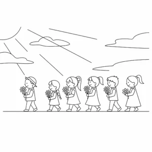 coloriage Assomption à imprimer pour enfant de 4 ans