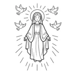 coloriage Assomption pour primaire