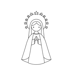 coloriage Assomption pour enfants à imprimer