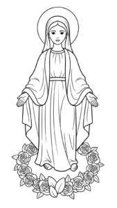 coloriage Assomption à imprimer gratuit