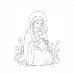 coloriage Assomption gratuit à imprimer