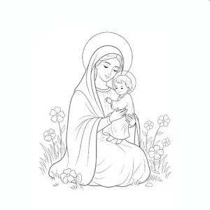 coloriage Assomption gratuit à imprimer