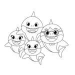 coloriage Baby Shark pour enfants