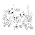 télécharger coloriage Baby Shark gratuit