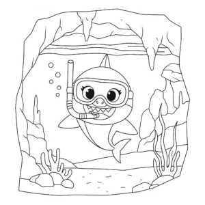 coloriage Baby Shark à imprimer pdf