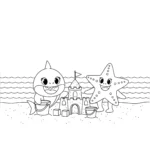coloriage Baby Shark à imprimer pour enfant de 12 ans