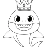 coloriage Baby Shark pour enfants a imprimer gratuit