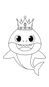 coloriage Baby Shark pour enfants a imprimer gratuit