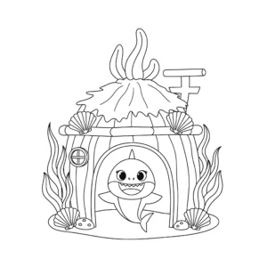 coloriage Baby Shark à imprimer pour enfants