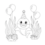 télécharger coloriage Baby Shark gratuit