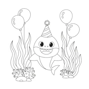 télécharger coloriage Baby Shark gratuit