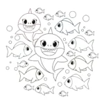 coloriage Baby Shark a dessiner en ligne