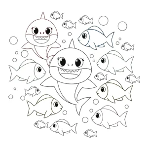 coloriage Baby Shark a dessiner en ligne
