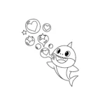 coloriage Baby Shark à imprimer gratuit